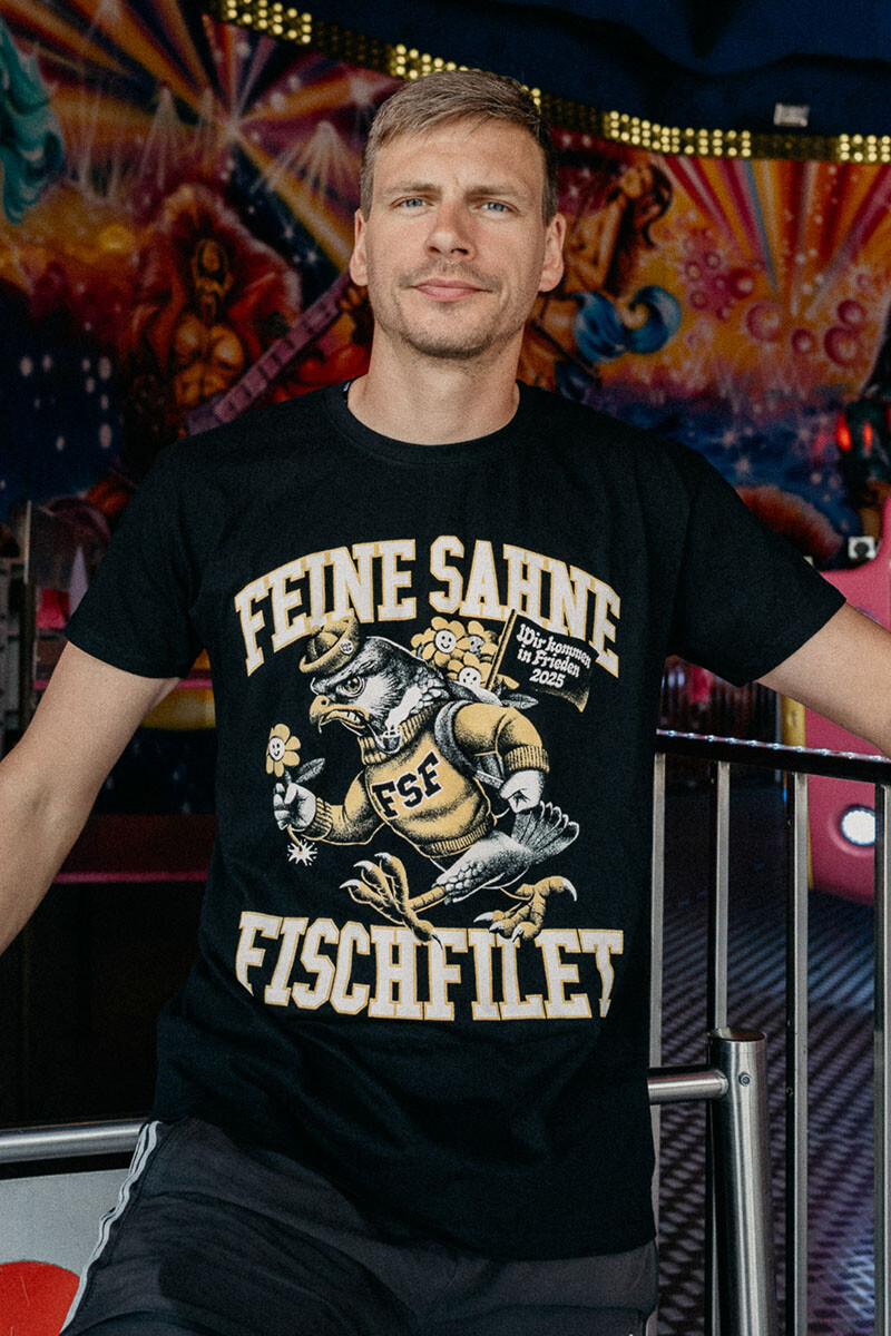 T-Shirt Tour Wir kommen in Frieden Sommer 2025 Schwarz