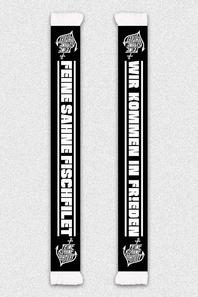 Schal Wir kommen in Frieden Schwarz