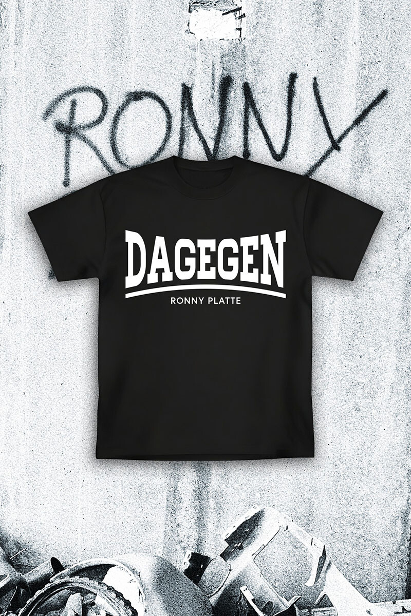 T-Shirt Ronny Platte Dagegen Schwarz