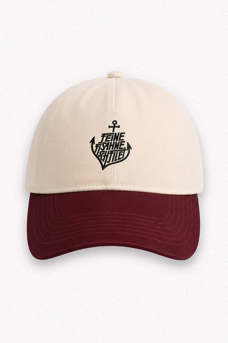 Cap Kontrast Anker Burgundy / Natur