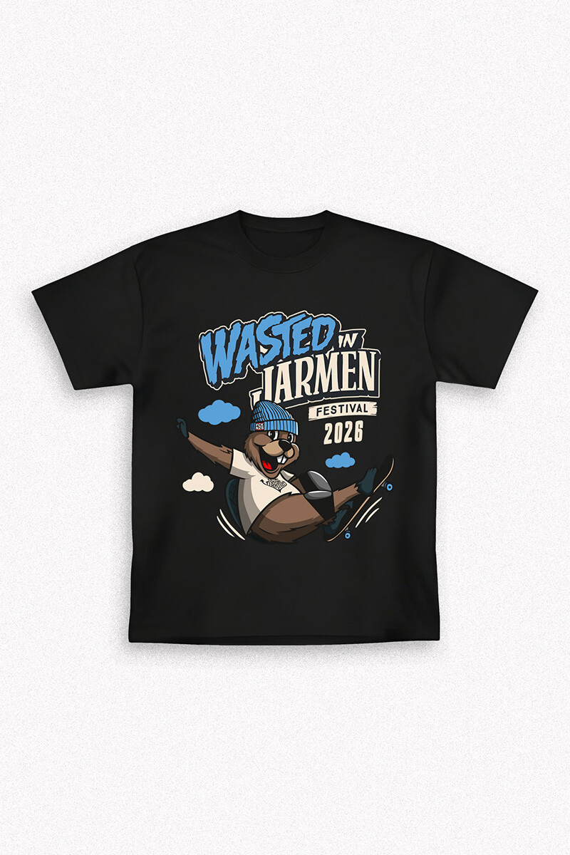 T-Shirt Wasted in Jarmen 2026 Schwarz