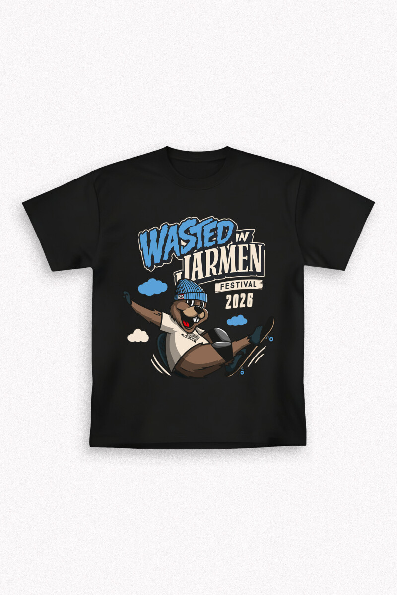 Kinder T-Shirt Wasted in Jarmen 2026 Schwarz