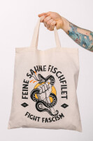 Jutebeutel Fight Fascism Natur