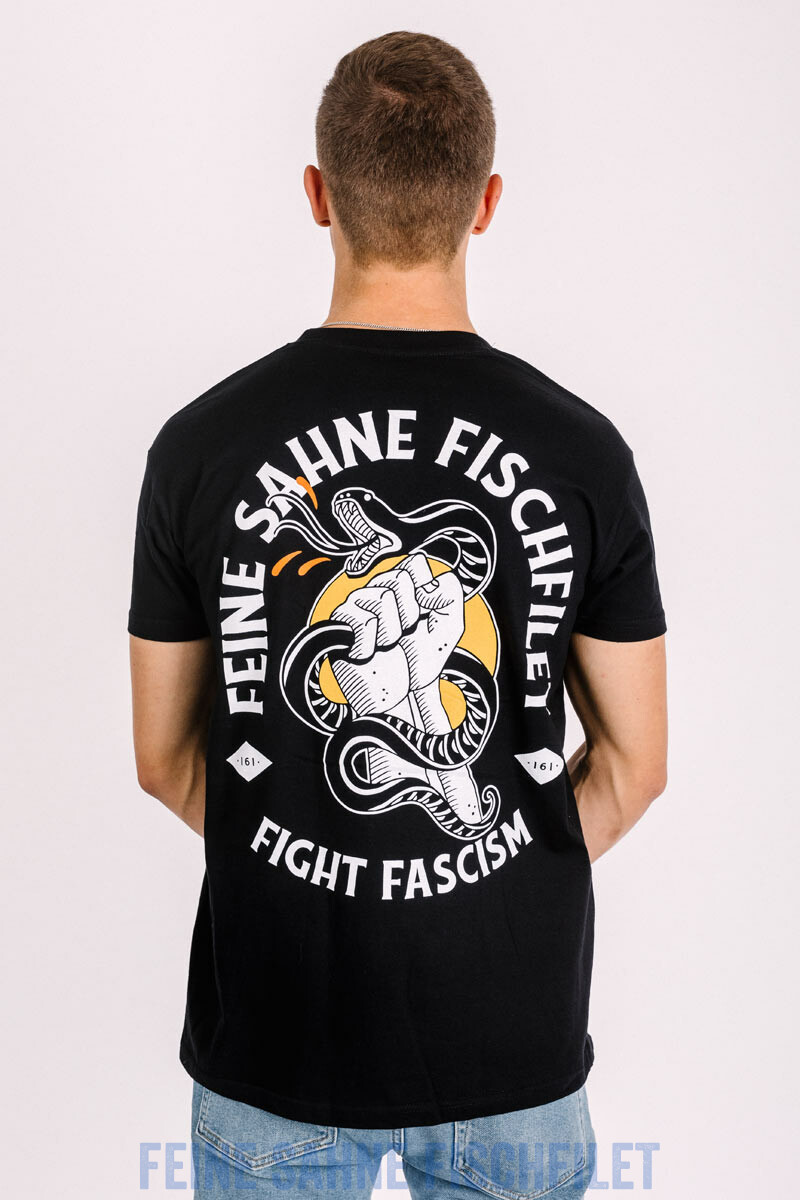 T-Shirt Fight Fascism Schwarz