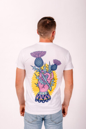 T-Shirt Distel im Beton White Unisex