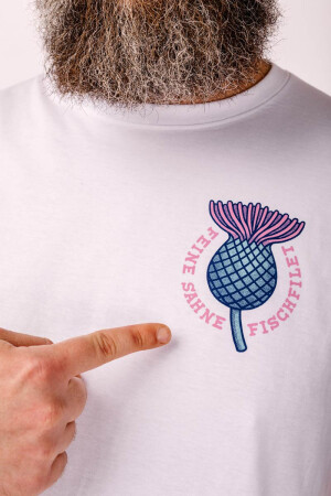 T-Shirt Distel im Beton White Unisex