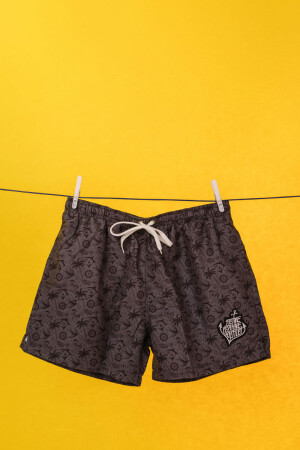 Swimshorts Allover Print Charcoal