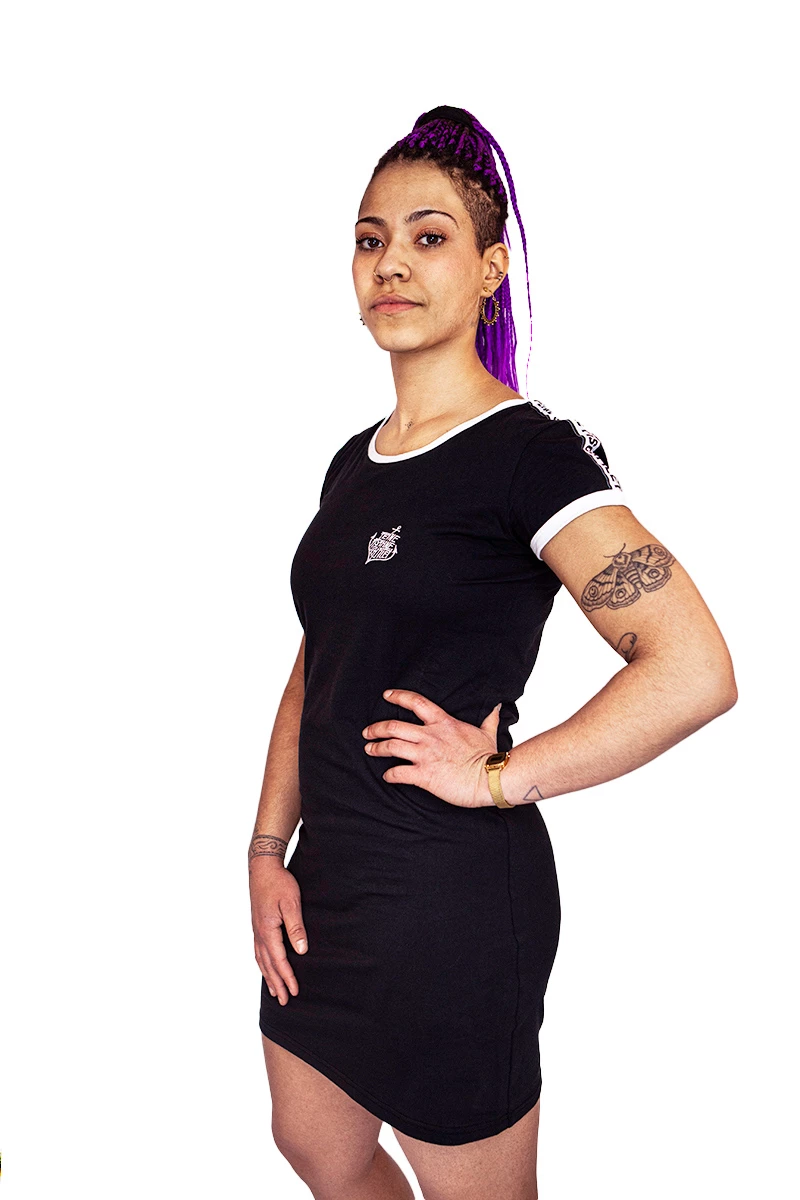 Ladies Shirtdress Taped Schwarz 3_2nd