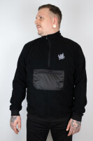 Fleece Halfzip Anker Schwarz