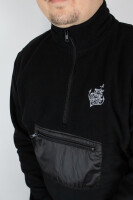 Fleece Halfzip Anker Schwarz